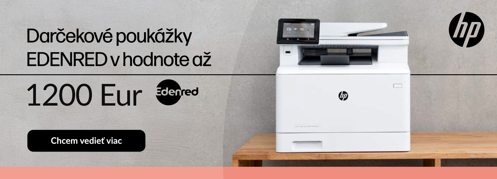 HP LaserJet s poukažkami Edenred