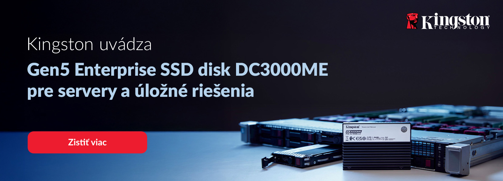 Kingston uvádza Gen5 Enterprise SSD disk DC3000ME pre servery a úložné riešenia