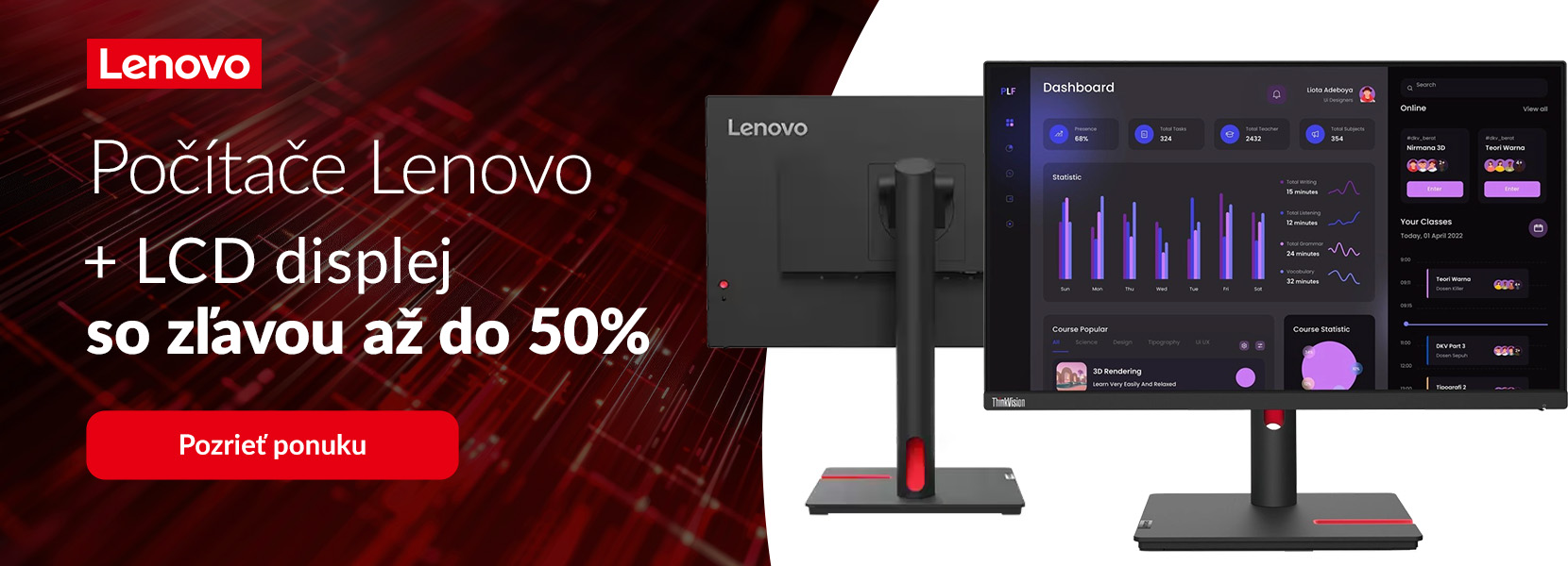 Lenovo PC + LCD displej so zľavou až do 50%