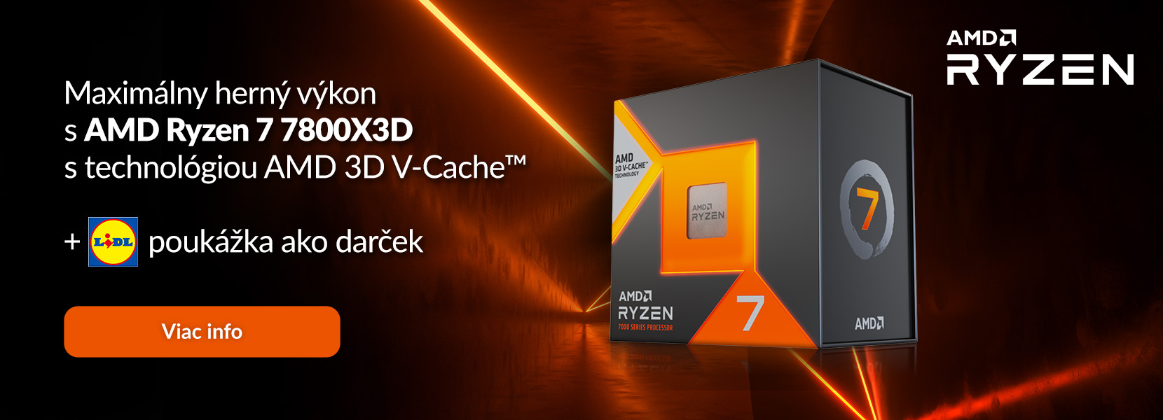 Lidl poukážka k nákupu AMD Ryzen 7 7800X3D