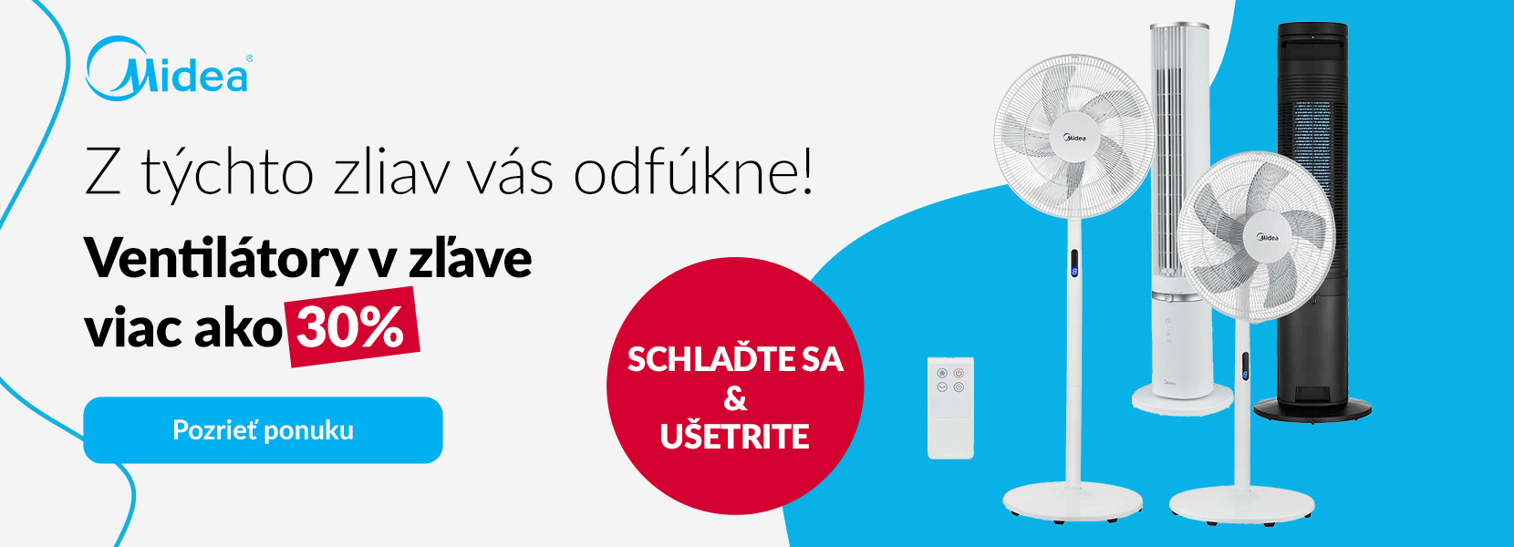 Midea: ventilátory v zľave viac ako 30%