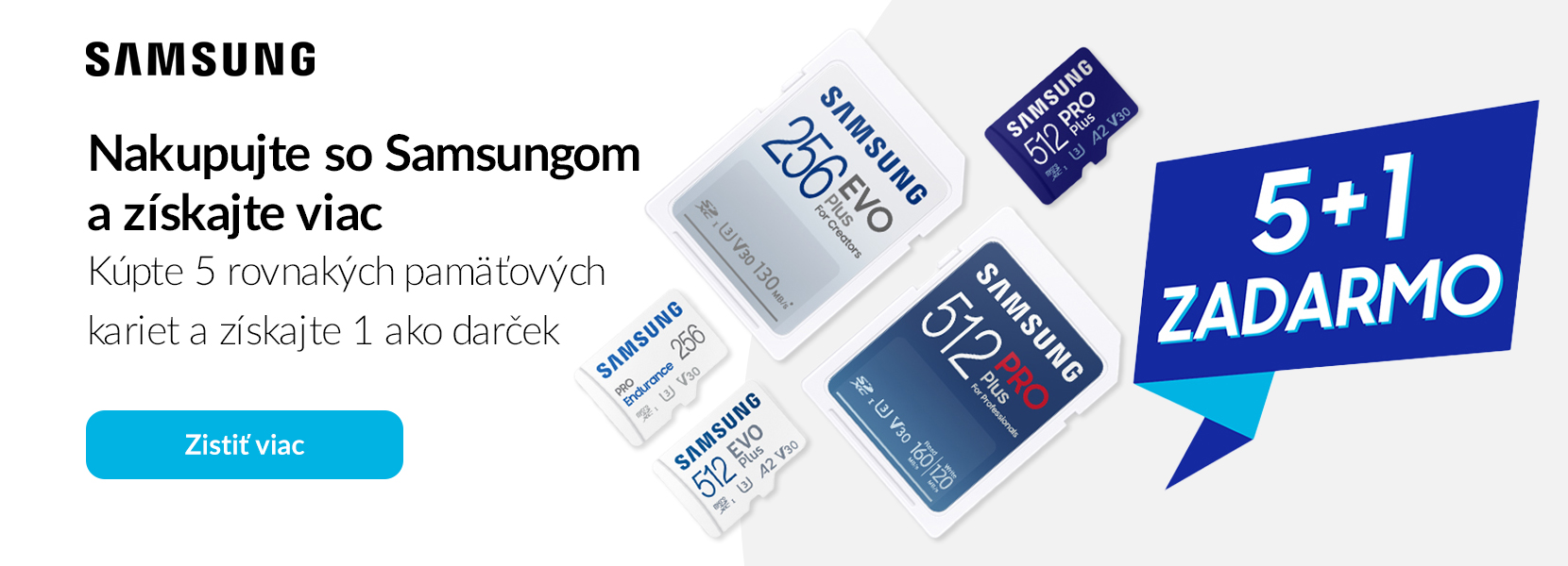 Nakupujte Samsung pamäťové karty a získajte viac