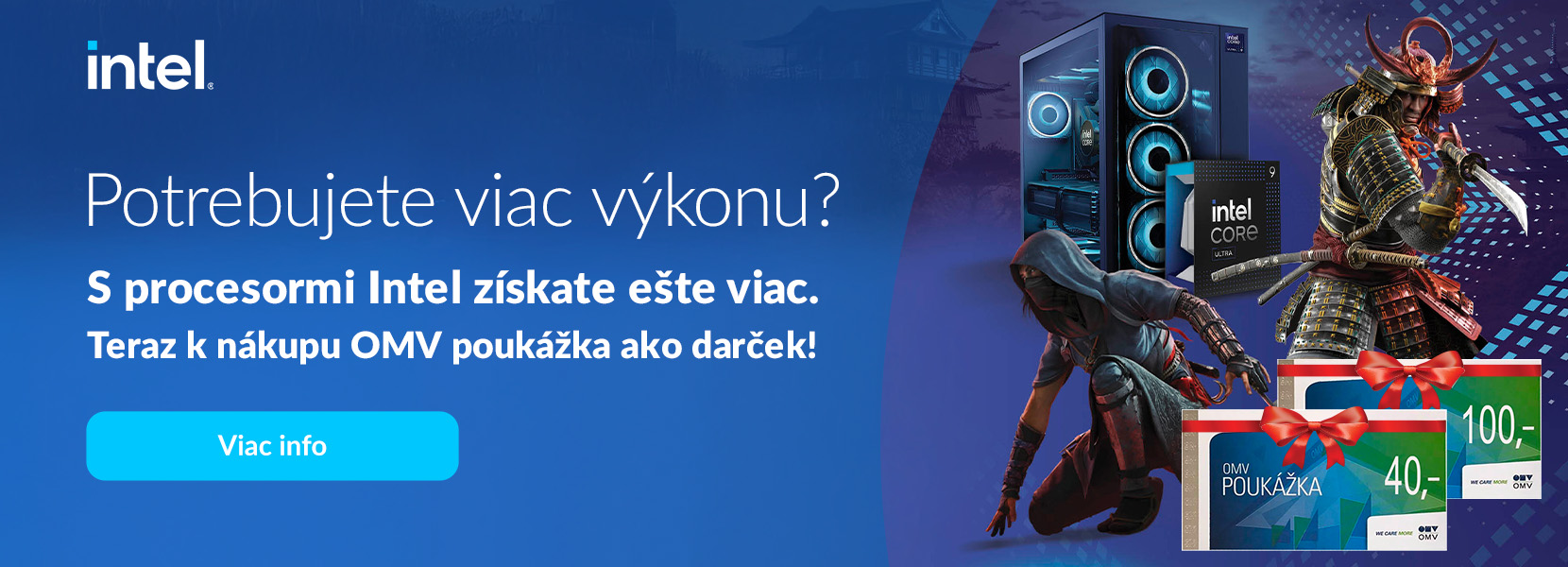 OMV poukážka k nákupu procesorov Intel