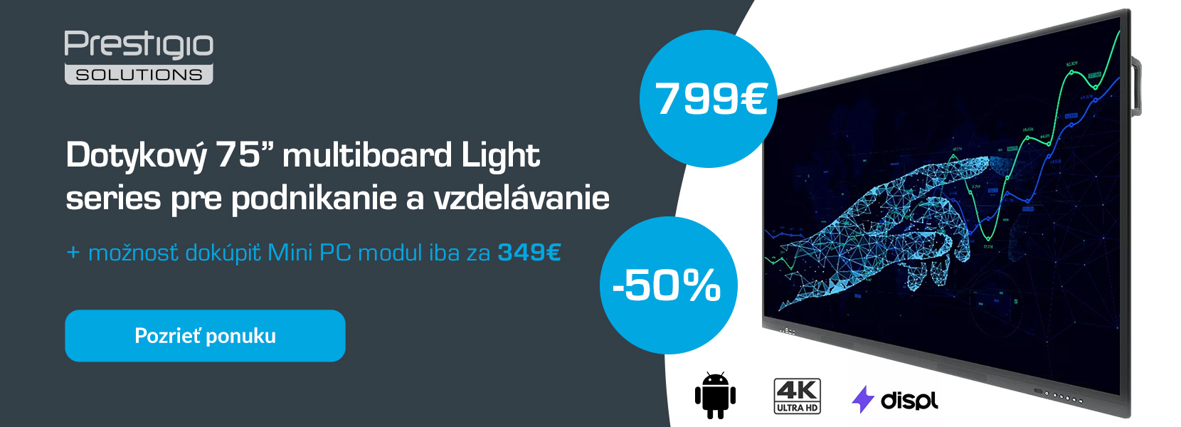 Prestigio Solutions: Dotykový multiboard