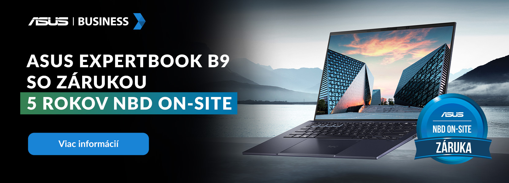 Získajte ASUS Expertbook B9 s predĺženou zárukou 5Y NBD ON-SITE